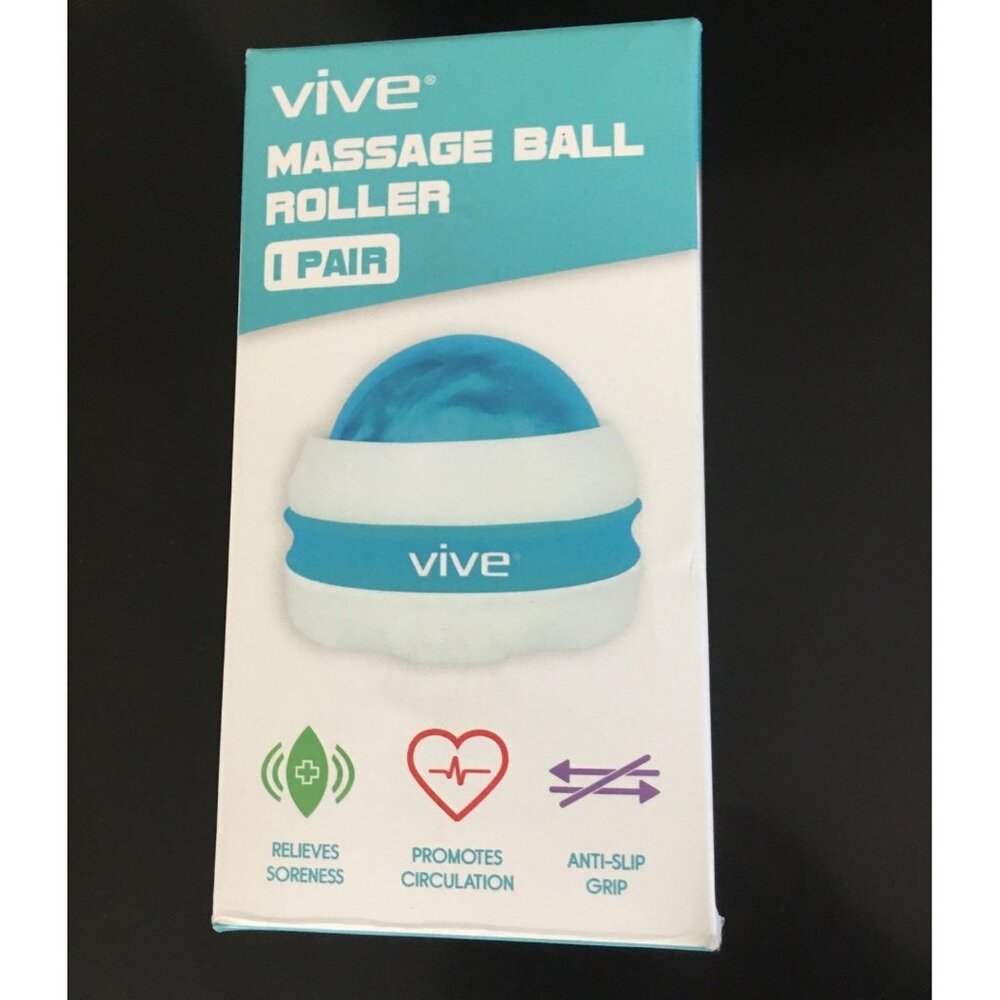 Vive Massage Therapy Ball Rollers Set of 2 (one pair)